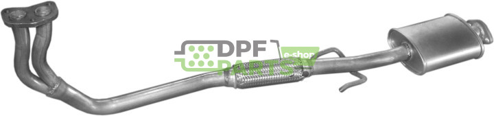 Počáteční tlumič výfuku Toyota Corolla 1.3 -12V 10/84-7/87, Polmo 26.97 A, OE 1741011150