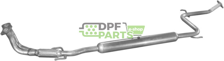 Střední tlumič výfuku Toyota Corolla 1.6 83-87, Polmo 26.132 A, OE 1741016090