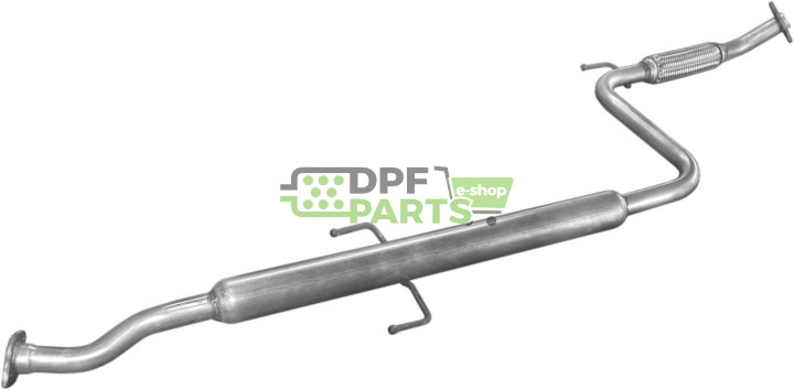 Střední tlumič výfuku Toyota Corolla 1.8D 87-92, Polmo 26.141 A, OE 1742064090 1742064091 1742064101