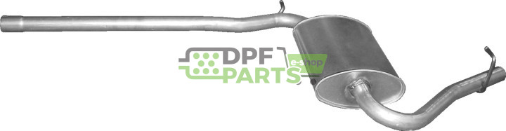 Střední tlumič výfuku Audi A4 1.6, Polmo 01.22 A, OE 8E0253409AQ