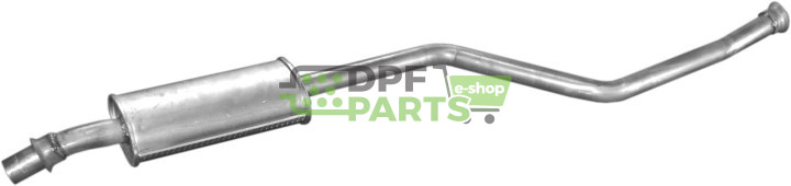 Střední tlumič výfuku Citroen ZX 1.4i  1.6i  1.8i  1.5D  1.9D/Peugeot 306  91-98, Polmo 04.06 A, OE 1717.38 1717.97 1717.C9