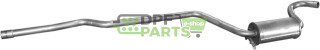 Střední tlumič výfuku Ford Escort 1.3 kat 87-88, Polmo 08.09 A, OE 6179185 6192139