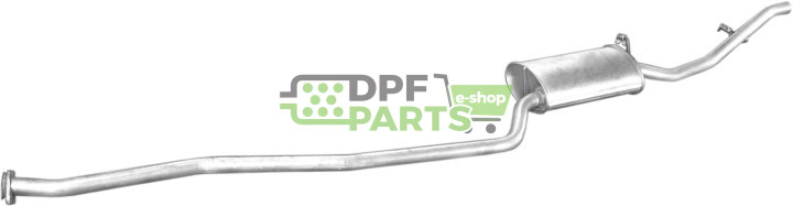 Koncový tlumič výfuku Ford Fiesta 83-89 1.0 1.1, Polmo 08.18 A, OE 1659732 5023932 6149828 6166383