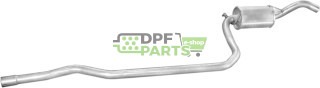 Střední tlumič výfuku Ford Fiesta1.1i 1.3i kat 89 -96, Polmo 08.20 A, OE 6189447 6872592 6990381 6990383 7228673