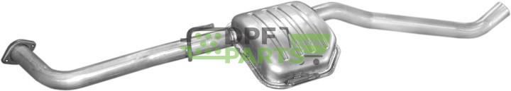 Střední tlumič výfuku Opel Omega B 2.5i V6/3.0i 24V KAT pravý  97-, Polmo 17.235 A, OE 0852109 5822834 5852834