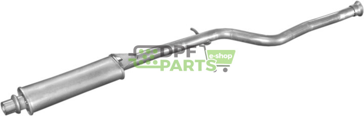 Střední tlumič výfuku Peugeot 106 1.4i/1.6i/1.4D/1.5D kat  91-96, Polmo 19.13 A, OE 171730 171780 172899