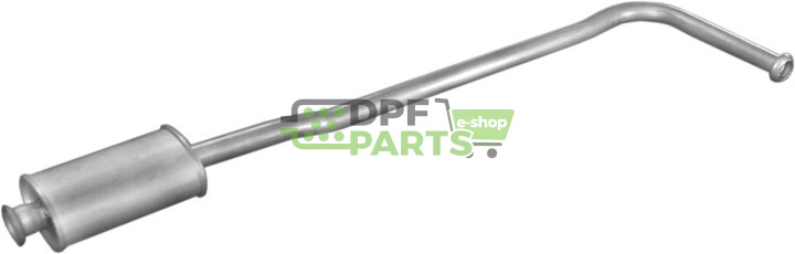 Střední tlumič výfuku Renault Clio 1.0  1.1  90-92, Polmo 21.27 A, OE 7700797710