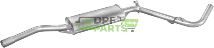 Střední tlumič výfuku Skoda Felicja 1.6i kombi kat  94-, Polmo 24.17 A, OE 6U0253401B