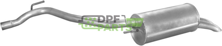 Koncový tlumič výfuku VW Transporter 1.9TD-2.4D 96-, Polmo 30.237 A, OE 074253609BA