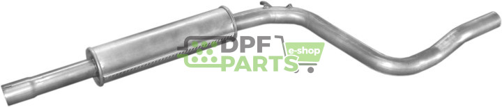 Střední tlumič výfuku Seat Inca/VW Caddy 95- 1.9D KAT, Polmo 30.242 A, OE 6K9253409B