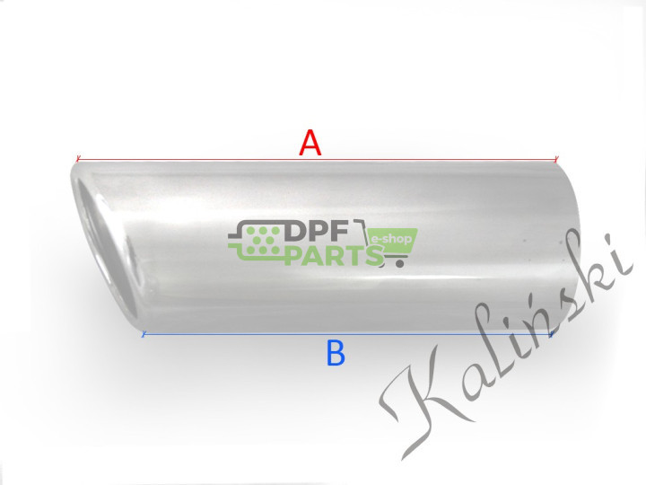 Końcówki ozdobne układu wydechowego / ścięcie pod kątem 30° / fi 90