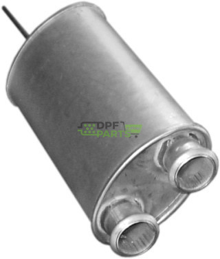 Střední tlumič výfuku Citroen BX 1.6/1.9/1.8TD HB/1.8TD kombi 85-94, Polmo 04.18 A, OE 9561.0187 9563.4351 9563.4951