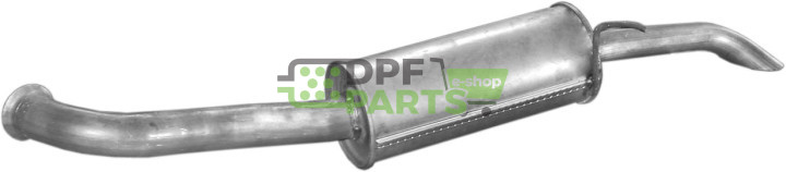 Koncový tlumič výfuku Citroen BX 1.6i kombi 85-92/1.9i 86-94/1.8 Turbo Diesel 88-94, Polmo 04.20 A, OE 9563.2631 9564.0238 9604.