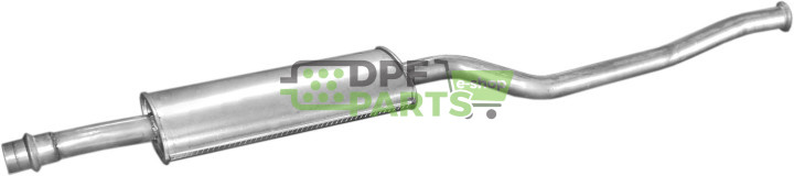 Střední tlumič výfuku Citroen Xantia 1.6/1.8i kat 93-97, Polmo 04.52 A, OE 9610.6851