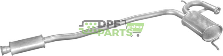 Střední tlumič výfuku Renault R19 1.4  88-92, Polmo 21.141 A, OE 7700787219