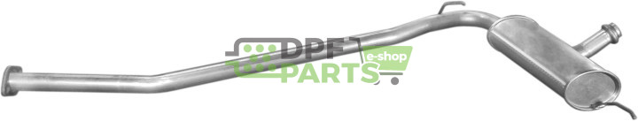 střední tlumič výfuku Renault R21 2.1 Diesel 05/89-94 HB, Polmo 21.195 A, OE 7700797176