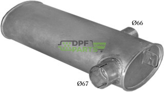 tlumič Mercedes Unimog, Polmo 69.70 A, OE 000.491.0599