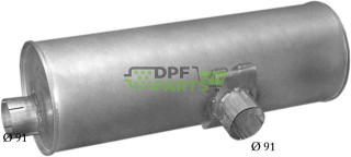 tlumič VOLVO F406-408 F609-616 FL608-619, Polmo 75.07 A, OE 6771787