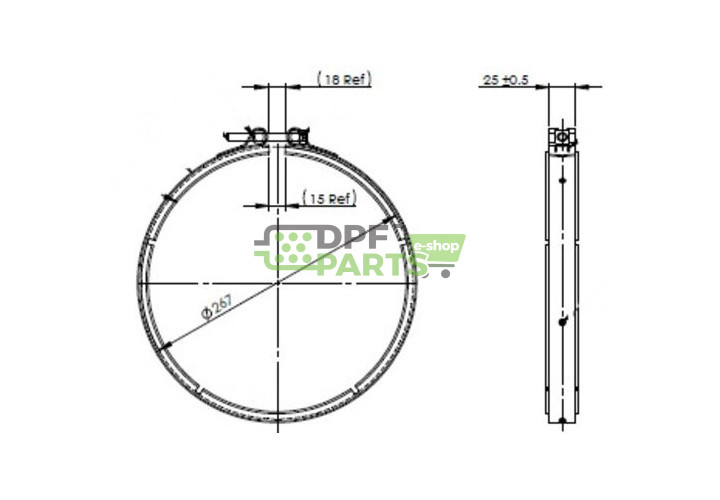 Spona Dinex DPF V-Clamp Mercedes Atego MP4 - A6809950202 6809950202