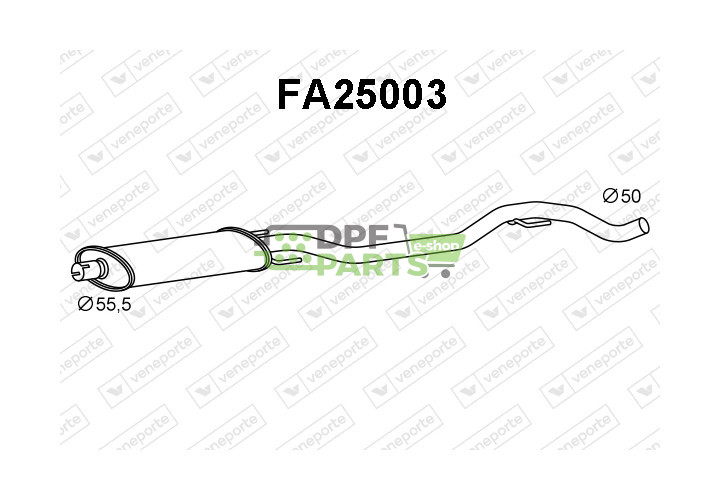 Tlumič FIAT / OPEL - 13154475 55180388 5852320