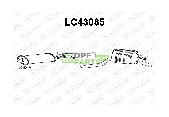 Tlumič LANCIA - 46430880 46470184 46471342