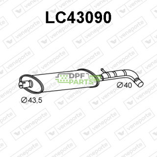 Tlumič LANCIA - 46430880 46470184 46471342