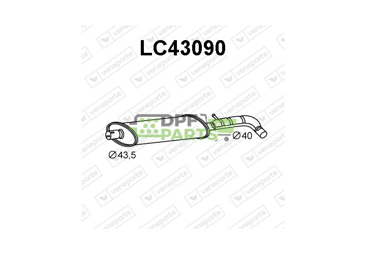 Tlumič LANCIA - 46430880 46470184 46471342