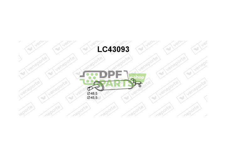 Tlumič LANCIA - 7672043 7674576 7704067