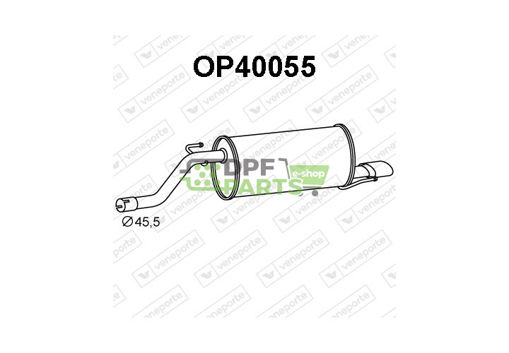 Tlumič OPEL / VAUXHALL - 13235443 13263390 5852686