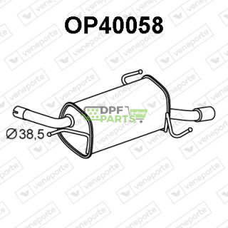 Tlumič OPEL / VAUXHALL - 13140954 5852190 5852283