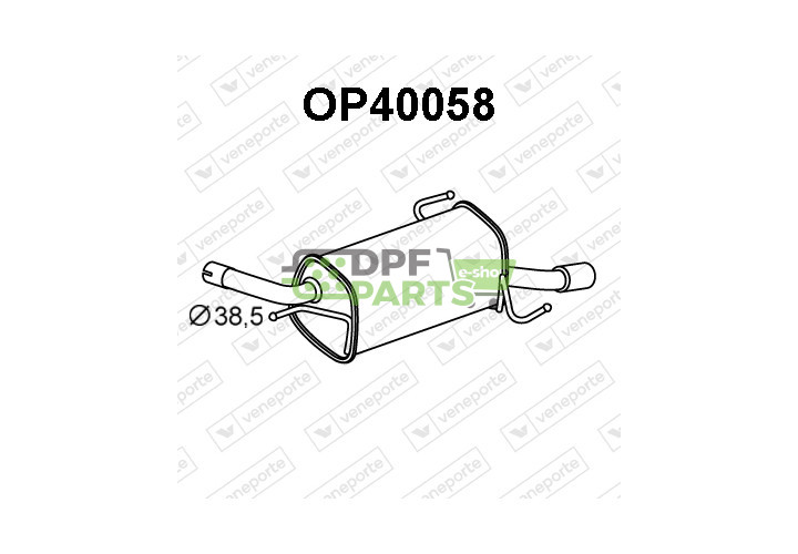 Tlumič OPEL / VAUXHALL - 13140954 5852190 5852283