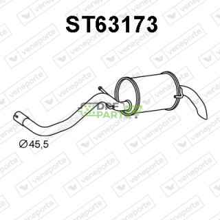 Tlumič VOLKSWAGEN - 6X0253609B 6X0253609J JZW253609AK
