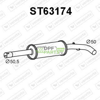 Tlumič SEAT / VOLKSWAGEN - 6X0253209C 6X0253209G 6X0253209J