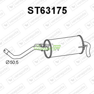 Tlumič SEAT / VOLKSWAGEN - 6X0253609C 6X0253609H JZW253609AL