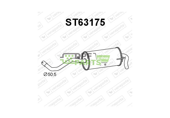 Tlumič SEAT / VOLKSWAGEN - 6X0253609C 6X0253609H JZW253609AL