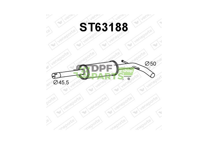 Tlumič SEAT / SKODA - 6RA253209  