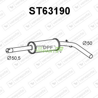Tlumič VOLKSWAGEN - 6N0253209C 6N0253209E 6N0253209K
