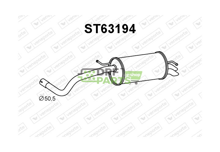 Tlumič SEAT / SKODA / VOLKSWAGEN - 6Q6253609AE 6Q6253609AF 6Q6253609AL