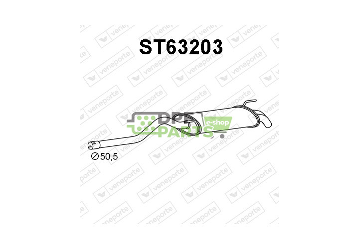 Tlumič SEAT / VOLKSWAGEN - 6K9253609B 6K9253609C 6K9253609G