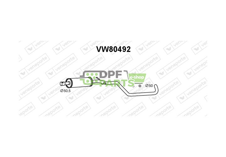 Tlumič VOLKSWAGEN - 1T0253209 1T0253209AB 1T0253209CS