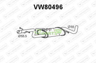 Tlumič VOLKSWAGEN - 1T0253209AJ 1T0253209B 1T0253209T