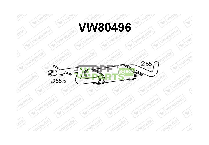 Tlumič VOLKSWAGEN - 1T0253209AJ 1T0253209B 1T0253209T