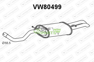 Tlumič SEAT / SKODA / VOLKSWAGEN - 1J5253609AG 1J5253609BB 1J5253609J