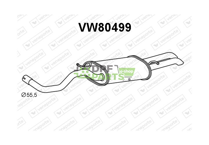 Tlumič SEAT / SKODA / VOLKSWAGEN - 1J5253609AG 1J5253609BB 1J5253609J