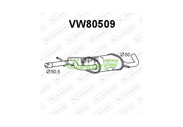 Tlumič VOLKSWAGEN - 1T0253209E JZW253209G 