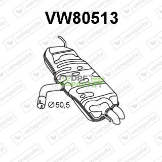 Tlumič VOLKSWAGEN - 1K6253609Q 1K6253609R 