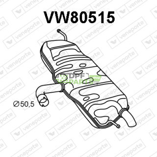 Tlumič VOLKSWAGEN - 1K6253609CD 1K6253609F 1K6253609H