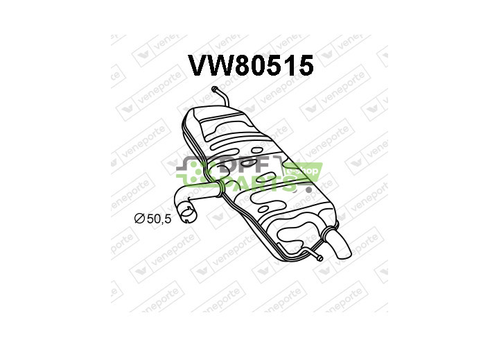 Tlumič VOLKSWAGEN - 1K6253609CD 1K6253609F 1K6253609H
