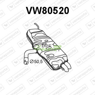 Tlumič VOLKSWAGEN - 1T0253181BN 1T0253207AM 1T0253609E