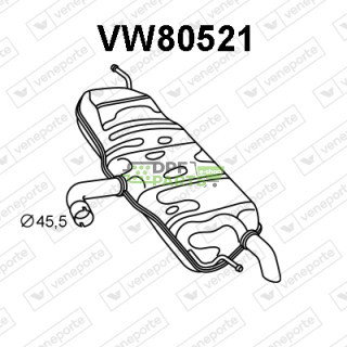 Tlumič VOLKSWAGEN - 1K6253609D 1K6253609E 5K6253609D